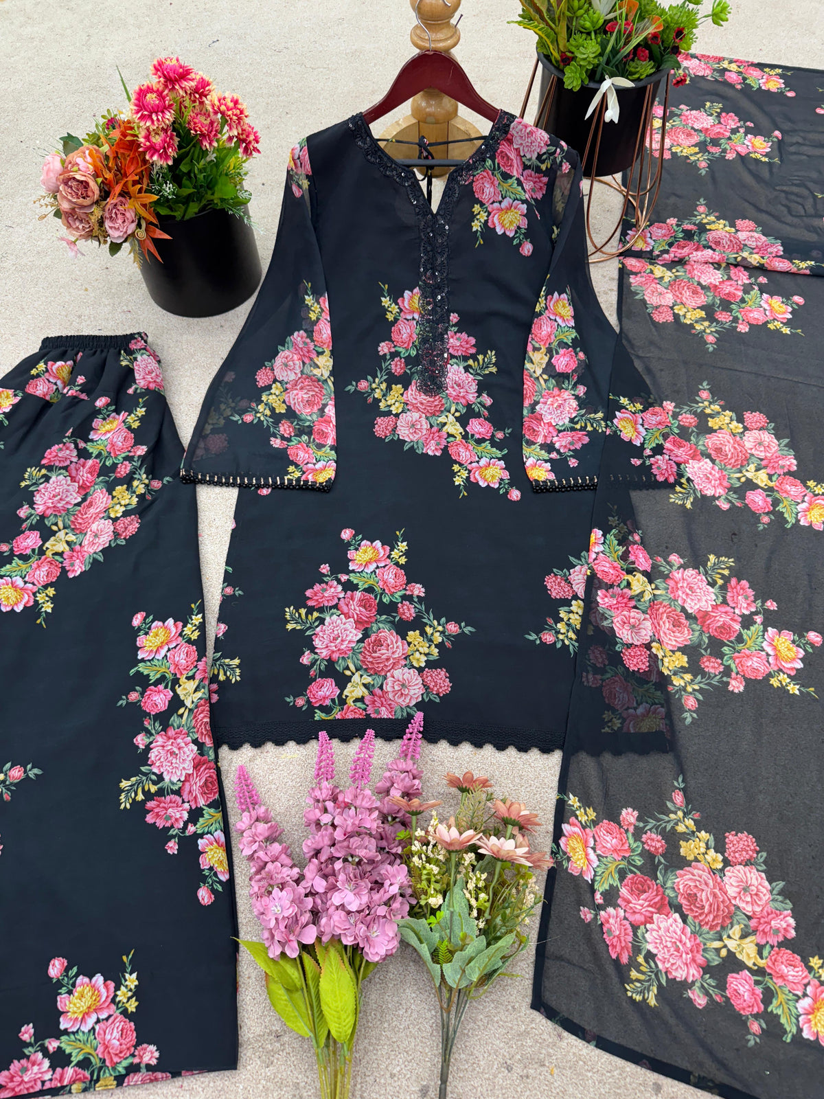 Floral Printed Suit Set (3 colors)