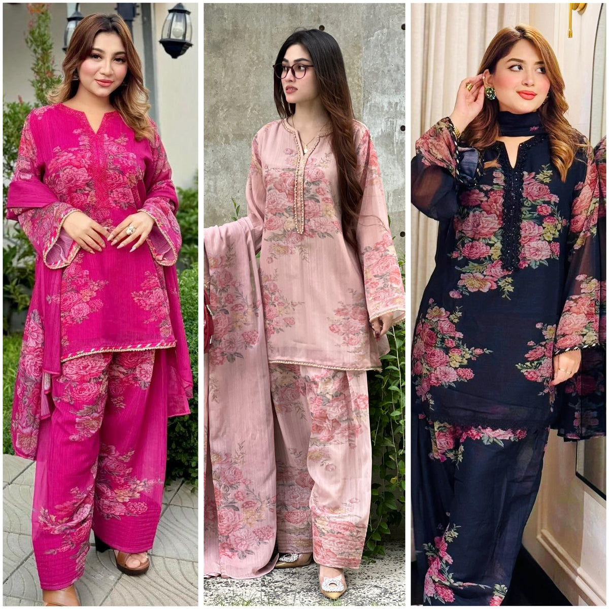 Floral Printed Suit Set (3 colors)